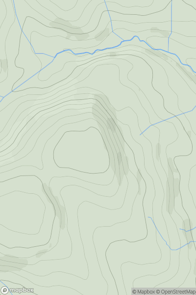 Thumbnail image for Y Dduallt showing contour plot for surrounding peak