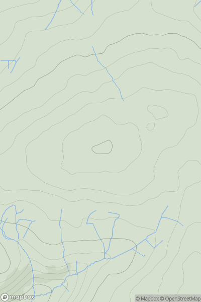 Thumbnail image for Mynydd Eglwysilan showing contour plot for surrounding peak