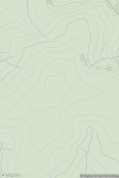 Thumbnail image for Mynydd Uchaf East Top showing contour plot for surrounding peak