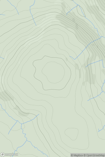 Thumbnail image for Cefngeudrum showing contour plot for surrounding peak