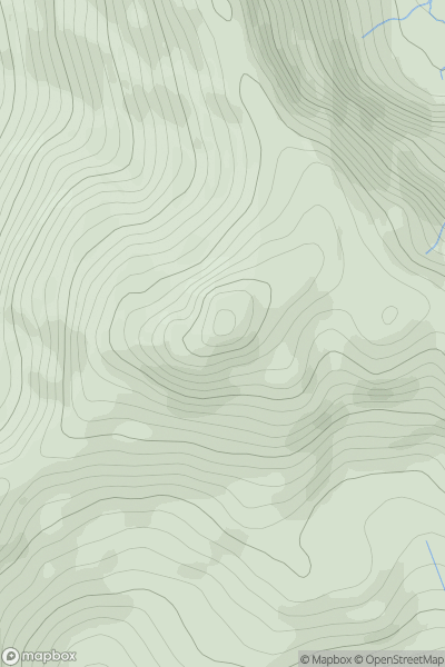 Thumbnail image for Beinn nan Eachan showing contour plot for surrounding peak