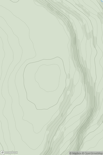 Thumbnail image for Tor Clawdd showing contour plot for surrounding peak