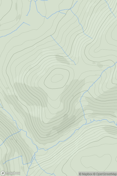 Thumbnail image for Twyn Rhyblid showing contour plot for surrounding peak