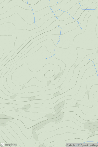 Thumbnail image for Cribyn Du showing contour plot for surrounding peak