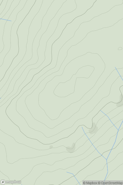 Thumbnail image for Mynydd y Drum SW Top showing contour plot for surrounding peak