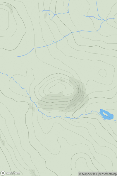 Thumbnail image for Twyn y glog showing contour plot for surrounding peak