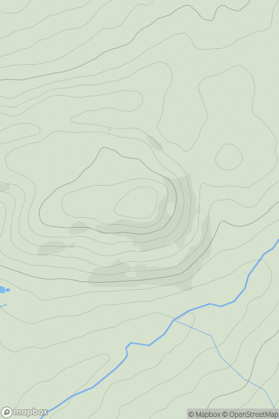 Thumbnail image for Carreg Dwfn showing contour plot for surrounding peak