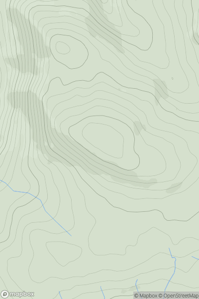 Thumbnail image for Moel y Fen showing contour plot for surrounding peak