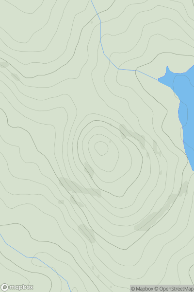 Thumbnail image for Mynydd Alltir-fach showing contour plot for surrounding peak