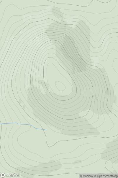 Thumbnail image for Roineabhal (Roineval) showing contour plot for surrounding peak