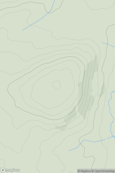 Thumbnail image for Pen Caerbigyn showing contour plot for surrounding peak