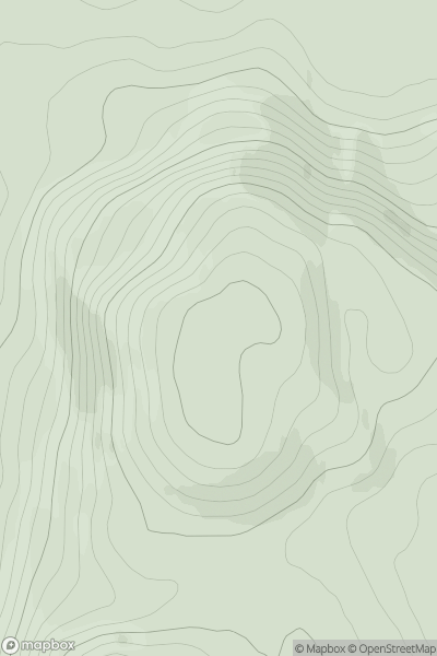 Thumbnail image for Beinn Bhragair showing contour plot for surrounding peak