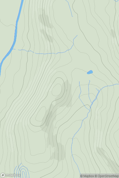 Thumbnail image for Mynydd Dimlaith showing contour plot for surrounding peak