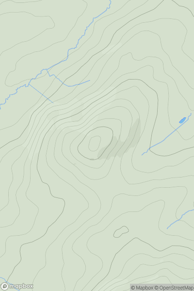 Thumbnail image for Mynydd Rudry showing contour plot for surrounding peak