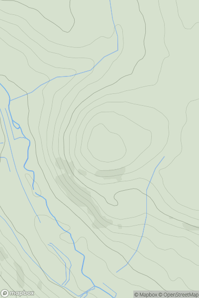 Thumbnail image for Pen Garth showing contour plot for surrounding peak