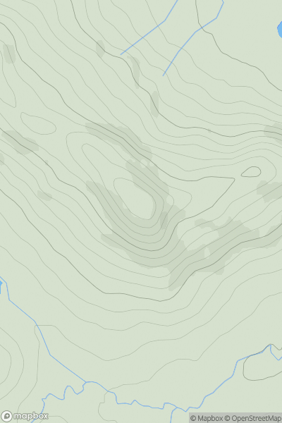 Thumbnail image for Coed-y-pwll showing contour plot for surrounding peak