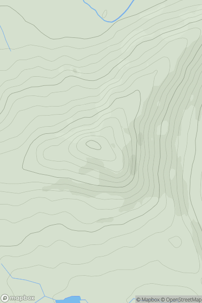 Thumbnail image for Coedanghred Hill showing contour plot for surrounding peak