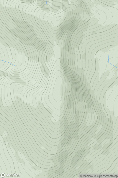 Thumbnail image for Beinn Challuim South Top (Ben Challum South Top) showing contour plot for surrounding peak