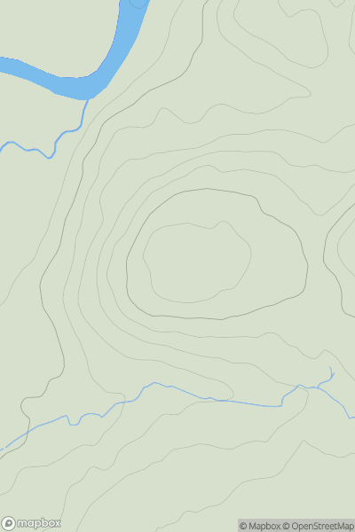 Thumbnail image for Pen Coed y Polyn showing contour plot for surrounding peak