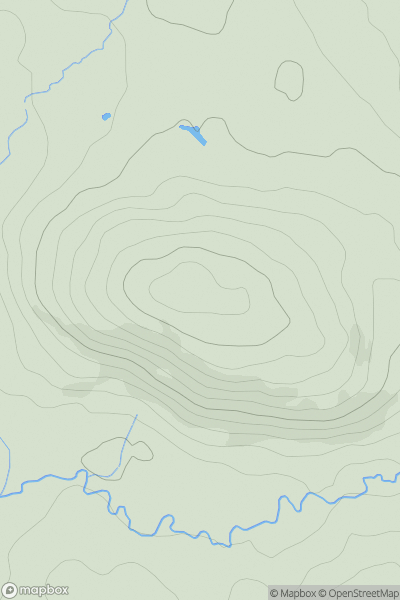 Thumbnail image for Ffordd y Brynlau showing contour plot for surrounding peak