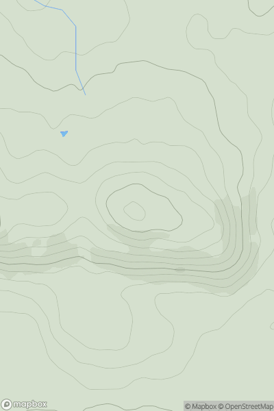 Thumbnail image for Pen Caeau'r-llan showing contour plot for surrounding peak