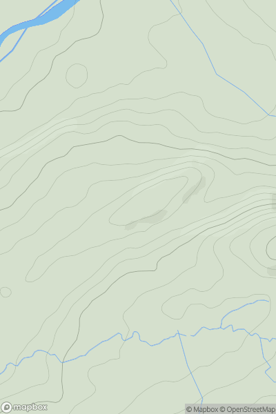 Thumbnail image for Pen Llwyndu showing contour plot for surrounding peak