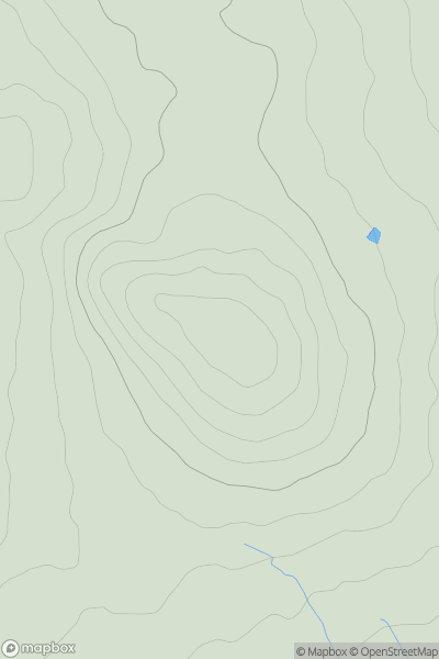 Thumbnail image for Hardings Down showing contour plot for surrounding peak
