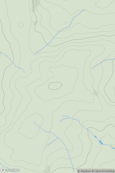 Thumbnail image for Pentre-waun showing contour plot for surrounding peak