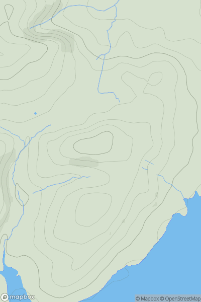 Thumbnail image for Twyn y Cryn showing contour plot for surrounding peak