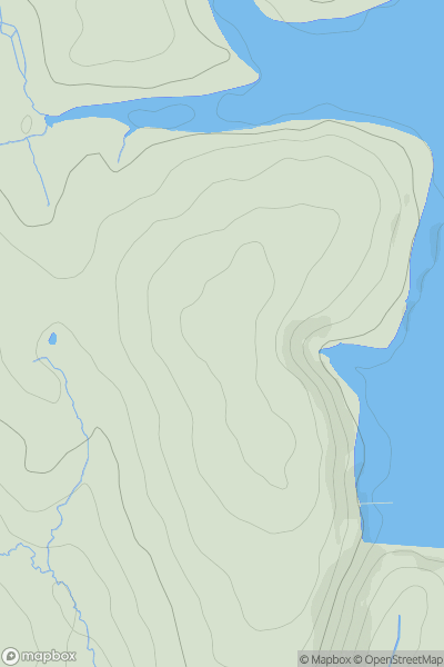 Thumbnail image for Sluvad Hill showing contour plot for surrounding peak