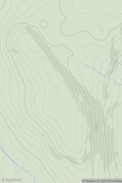 Thumbnail image for Pen Fforest showing contour plot for surrounding peak
