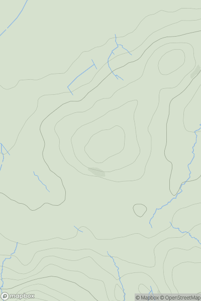 Thumbnail image for Pen Castell y Van showing contour plot for surrounding peak