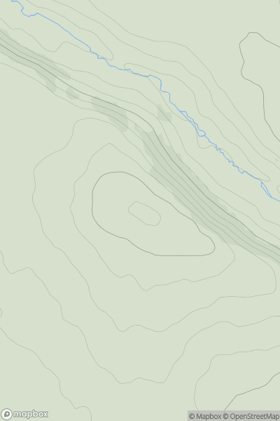 Thumbnail image for Ryer's Down showing contour plot for surrounding peak