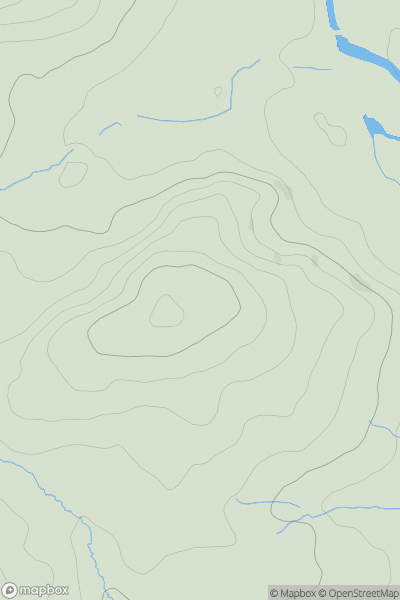 Thumbnail image for Pen Ffynnon-oer showing contour plot for surrounding peak