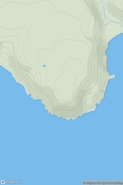 Thumbnail image for Pwlldu Head showing contour plot for surrounding peak