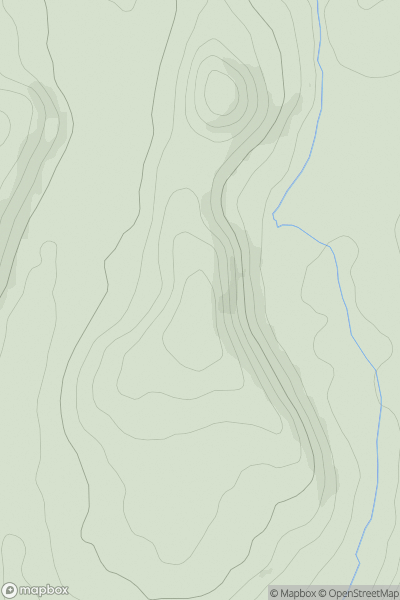 Thumbnail image for High Grove showing contour plot for surrounding peak