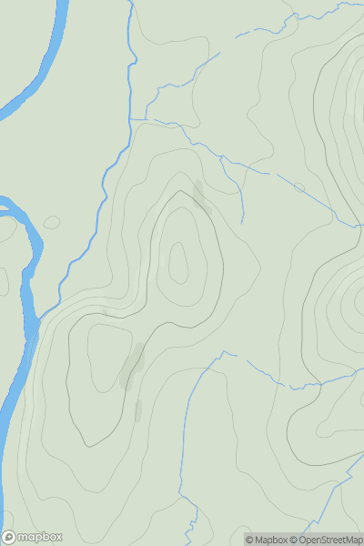 Thumbnail image for Llanllowell Hill showing contour plot for surrounding peak