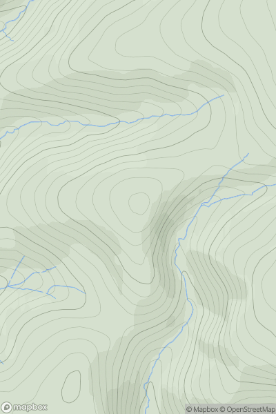 Thumbnail image for Dryhope Hill showing contour plot for surrounding peak