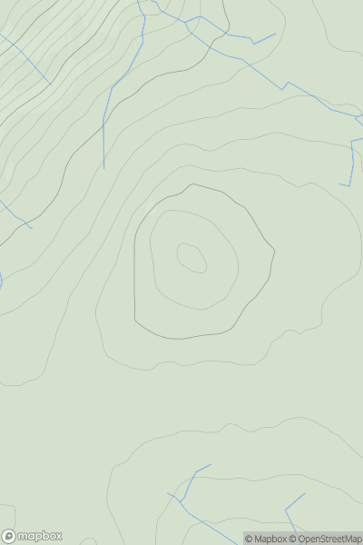 Thumbnail image for Langlee Crags showing contour plot for surrounding peak