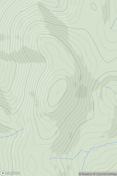 Thumbnail image for Coldsmouth Hill showing contour plot for surrounding peak