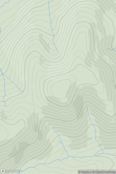 Thumbnail image for Kilham Hill showing contour plot for surrounding peak