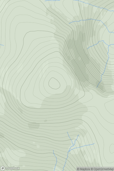 Thumbnail image for Roineabhal showing contour plot for surrounding peak