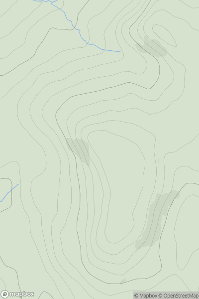 Thumbnail image for Cartington Hill showing contour plot for surrounding peak