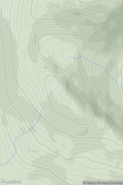 Thumbnail image for Stob nan Clach showing contour plot for surrounding peak