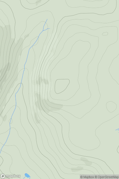 Thumbnail image for Coldside Hill showing contour plot for surrounding peak