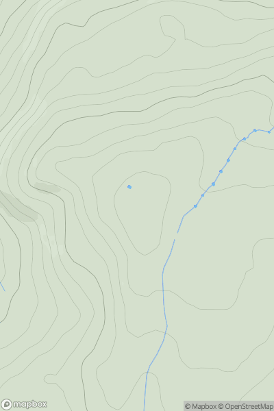 Thumbnail image for Cloudy Crags showing contour plot for surrounding peak