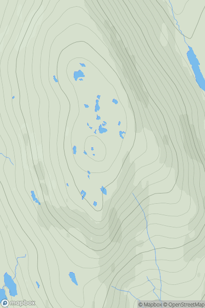 Thumbnail image for Heileasbhal Mor showing contour plot for surrounding peak