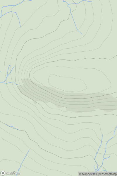 Thumbnail image for Bewick Hill showing contour plot for surrounding peak