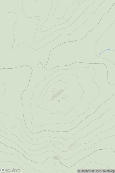 Thumbnail image for Frankham Fell showing contour plot for surrounding peak