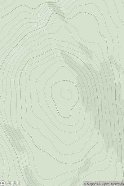 Thumbnail image for Beinn Ra (Ben Raah) showing contour plot for surrounding peak